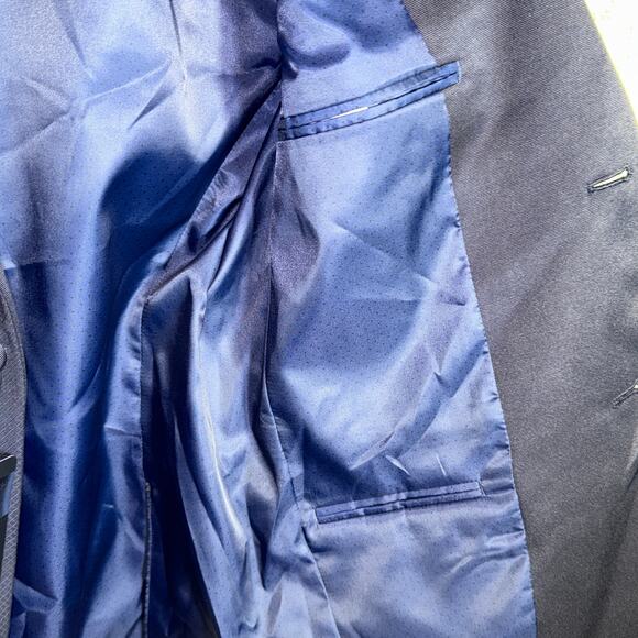 Alfani Men's Slim-Fit Diamond Grid Tuxedo jacket Navy 38R $360 - Picture 8 of 10